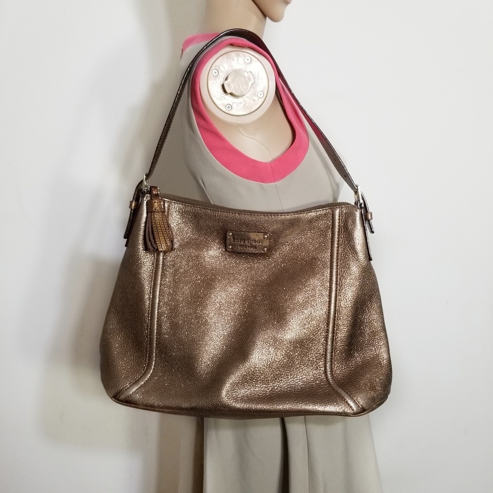 Kate Spade Cheltenham Lucia Brown Metallic Purse